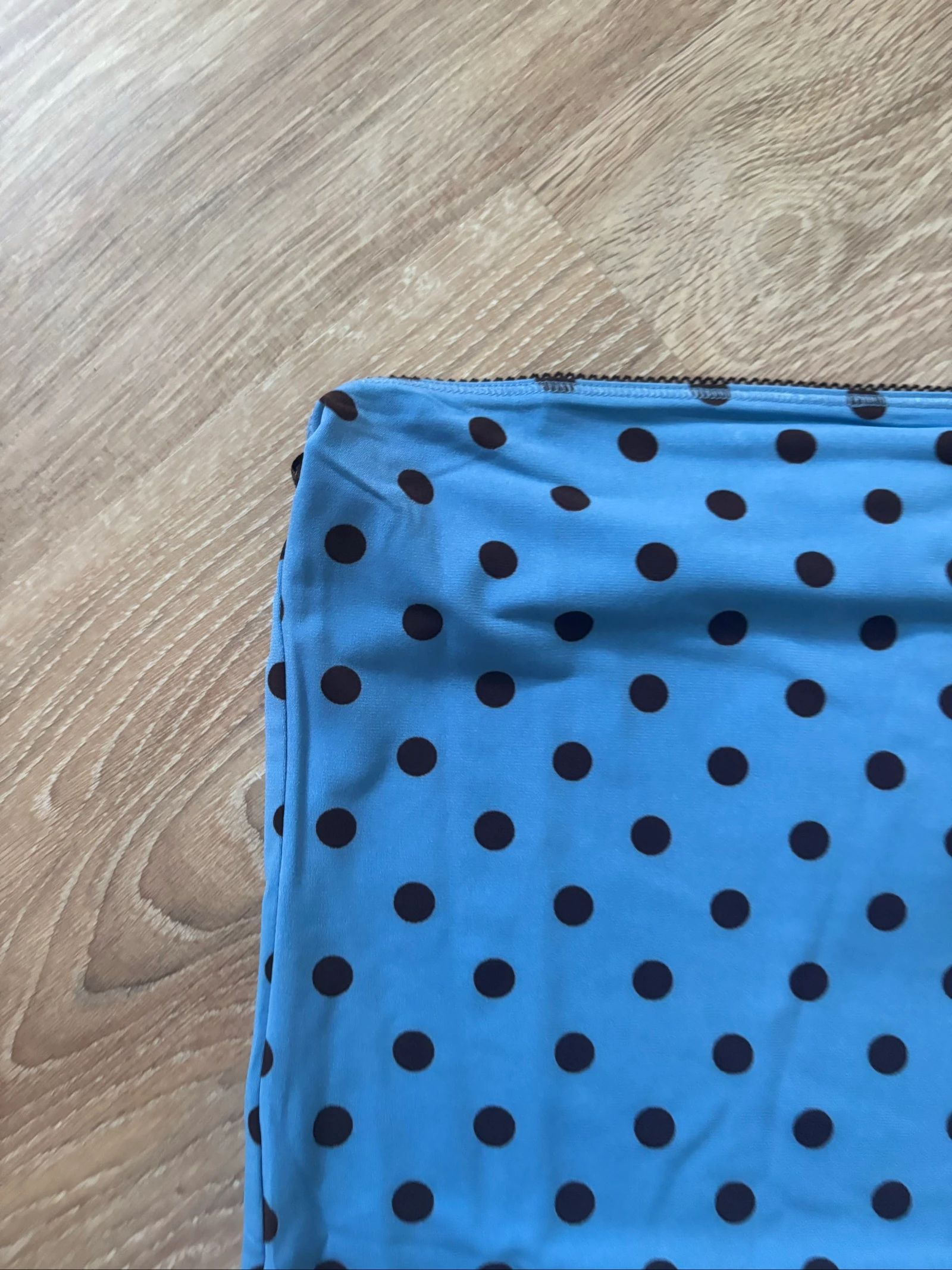 Zara bandeau top bleu motifs à pois - taille m – photo 2